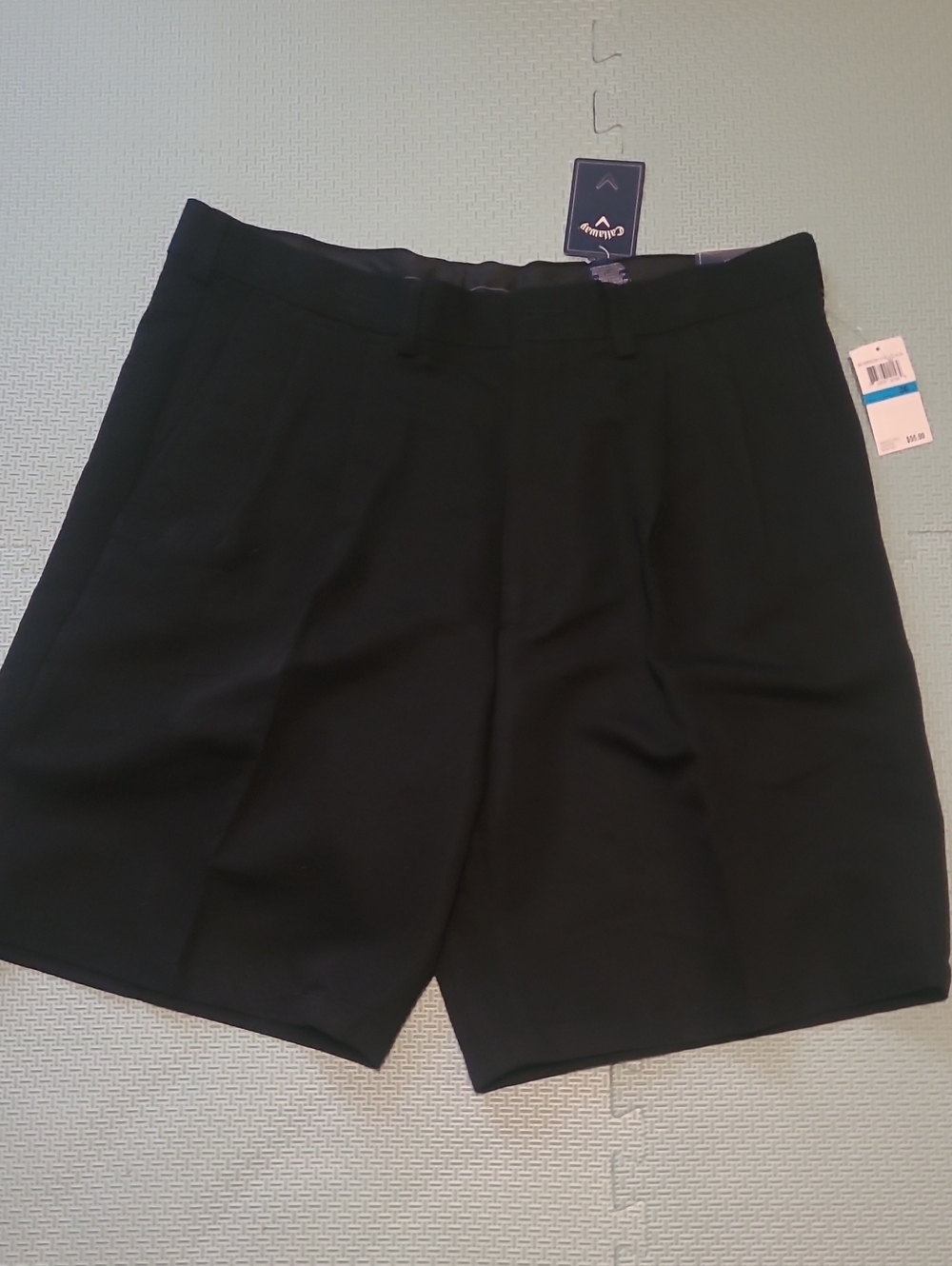 Callaway Black Flat Front Golf Shorts